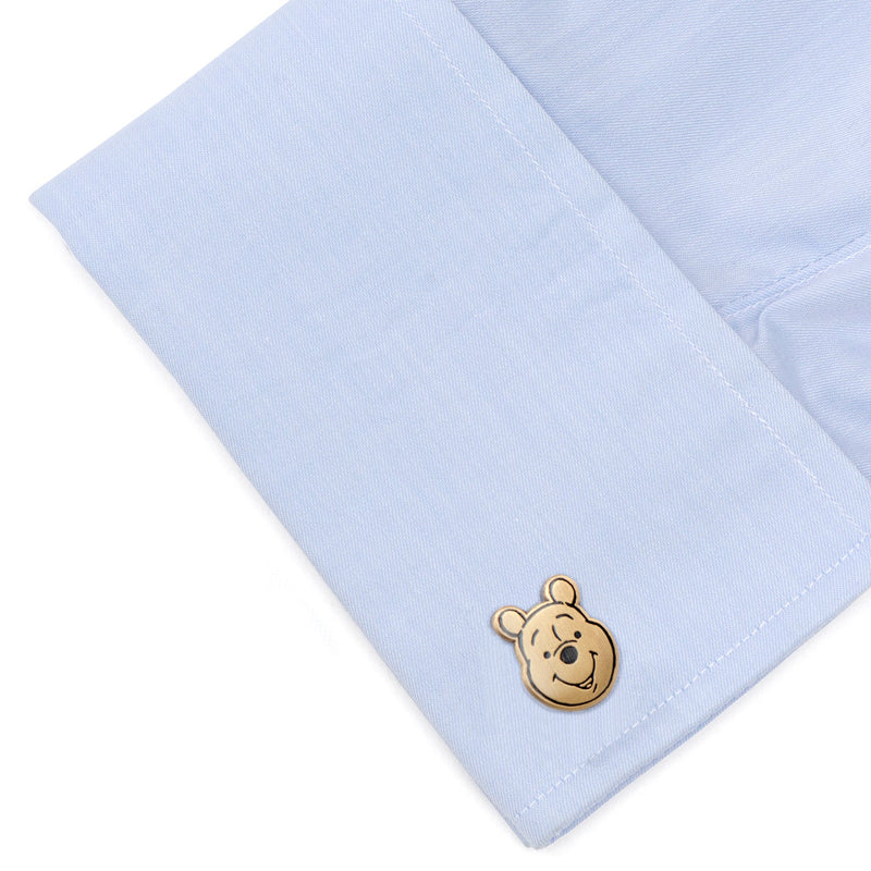 Disney Winnie the Pooh Face Gold Cufflinks