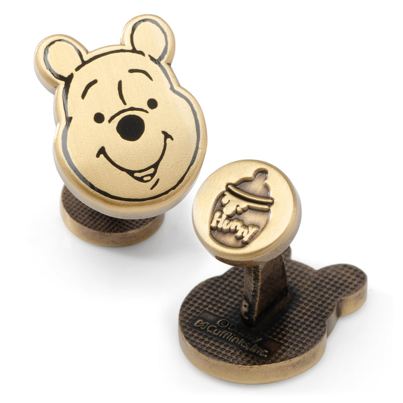 Disney Winnie the Pooh Face Gold Cufflinks