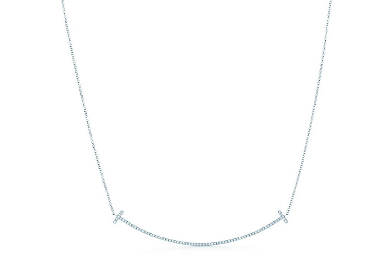 Sterling Silver Smile Pendant Necklace- 20ins