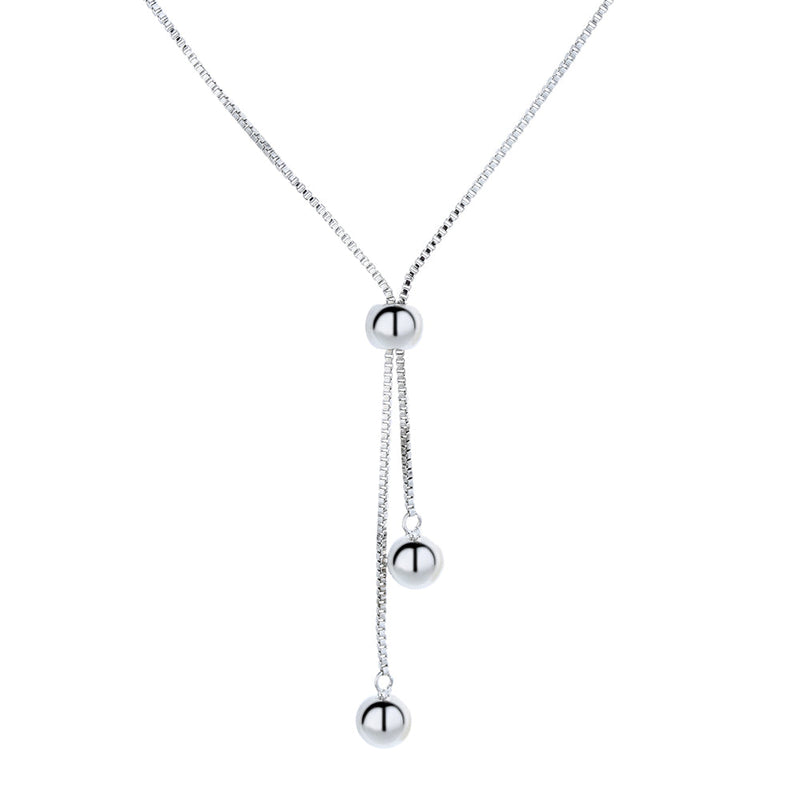 Sterling Silver Y Box Chain Necklace