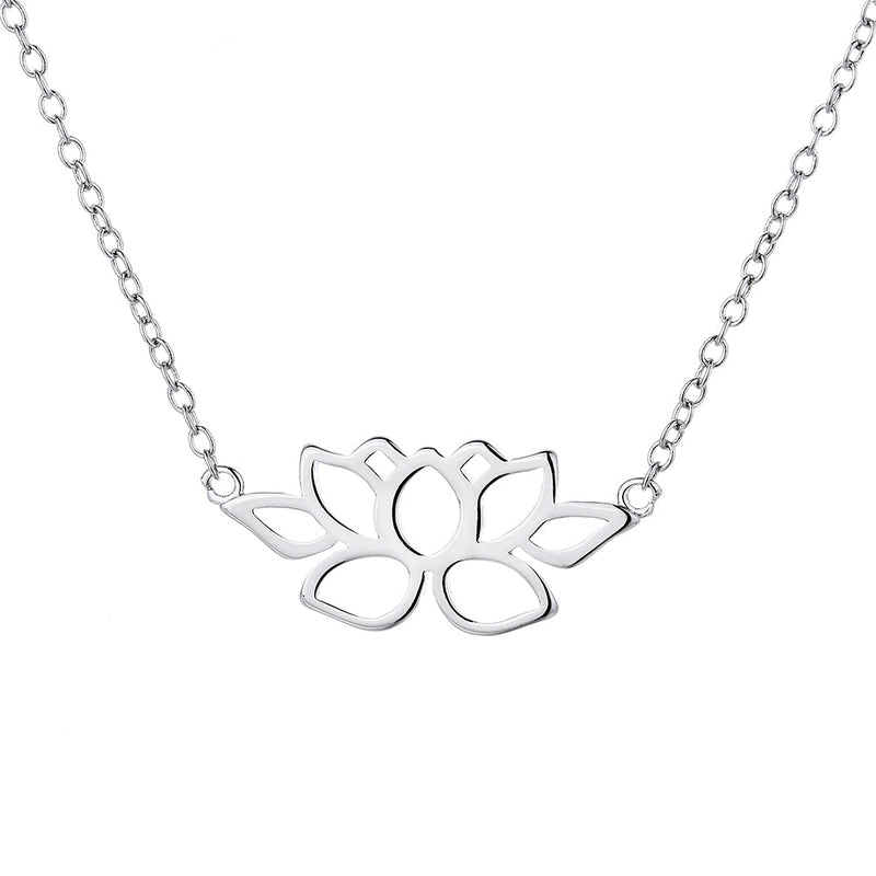 Sterling Silver Lotus Flower Necklace