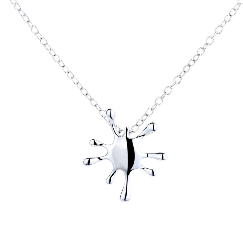 Sterling Silver Splatter Pendant Necklace