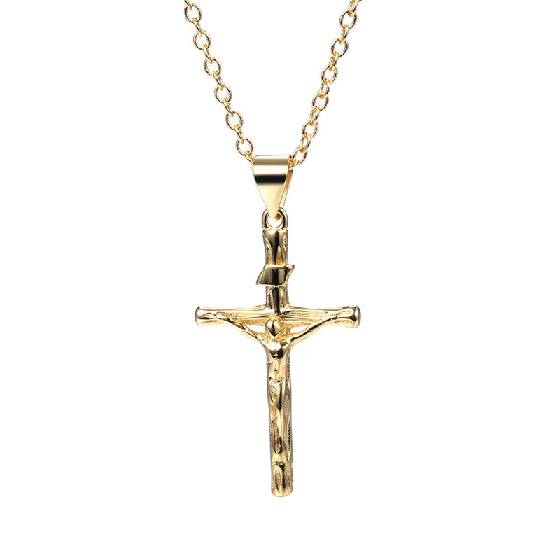 Amy and Annette 14K Gold or Sterling Silver Crucifix Cross Pendant Necklace