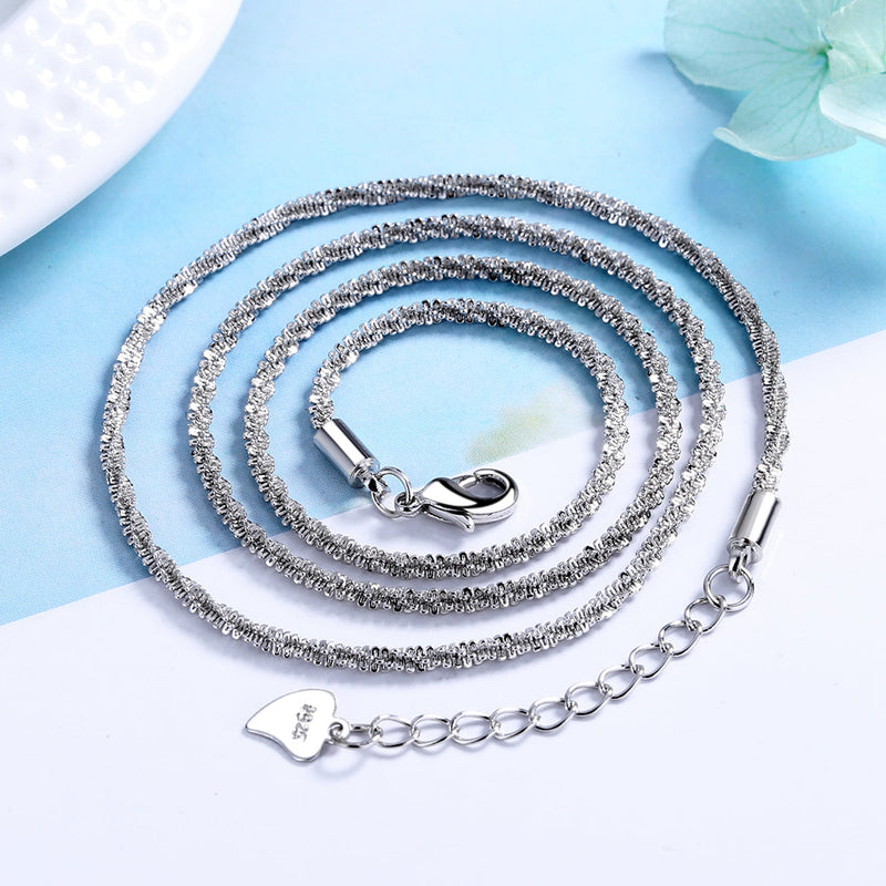 Italian Sterling Silver Roc Chain Necklace