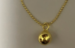 925 Sterling Silver Ball Bead Pendant Necklace