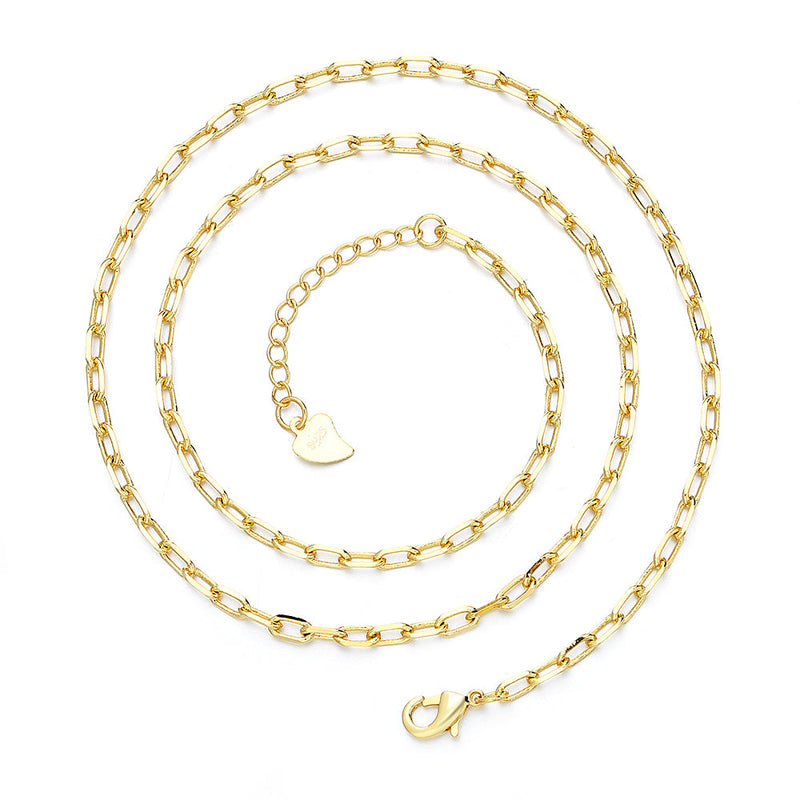 18K Gold Paper Clip Necklace