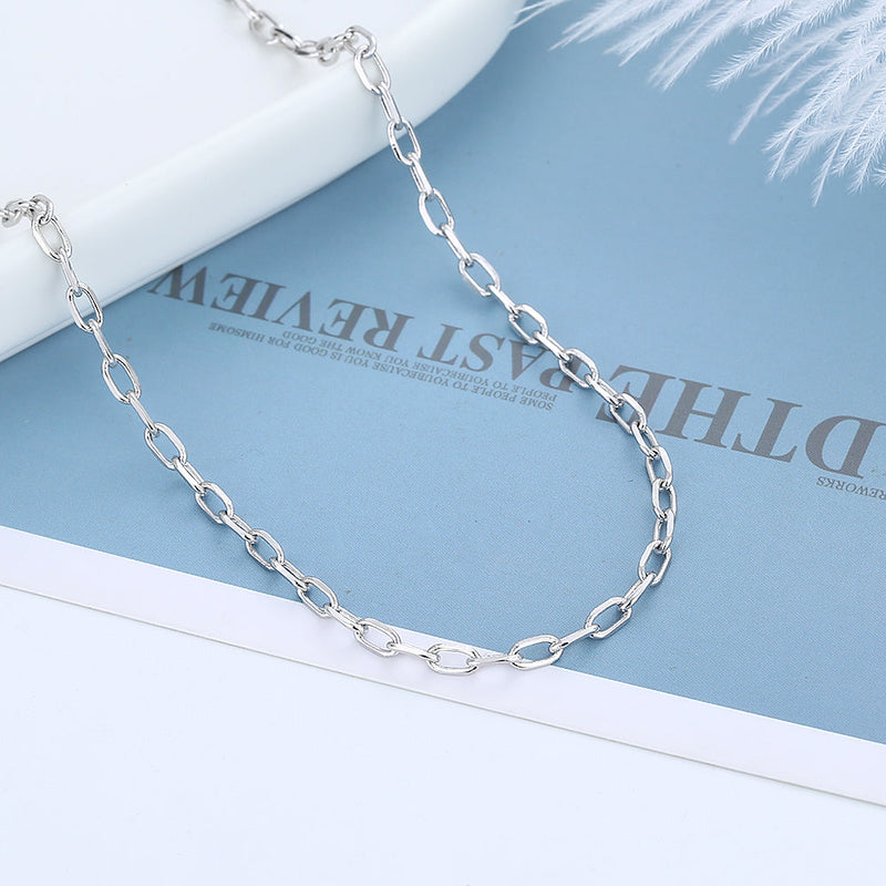 18K Gold Paper Clip Necklace