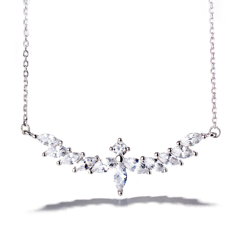 Sterling Silver Angel Wings with Crystals