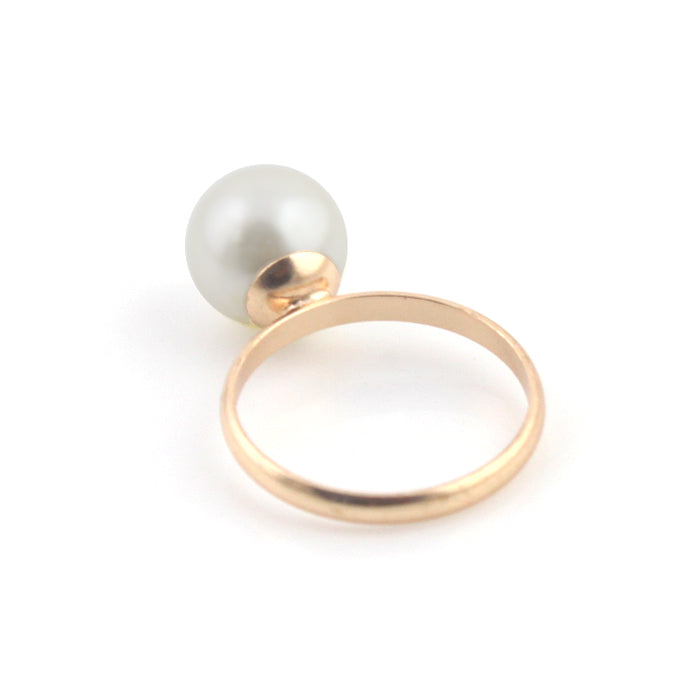 Pearl and Turquoise Solitaire Ring