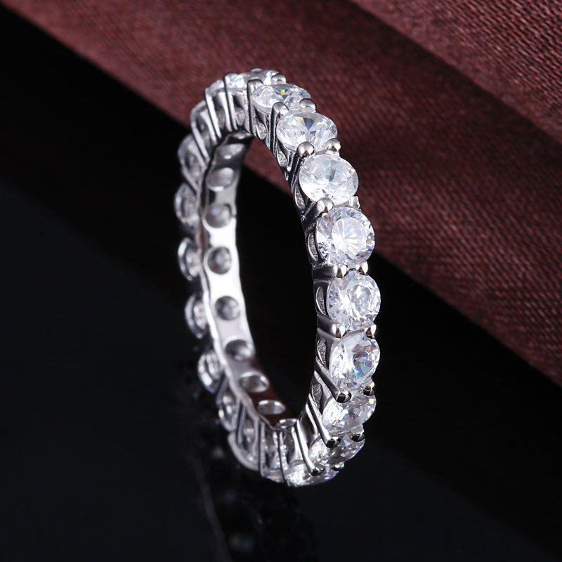 Sterling Silver Crystal Eternity Ring