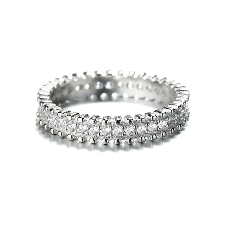 14K White Gold and Swarovski Crystal Eternity Ring