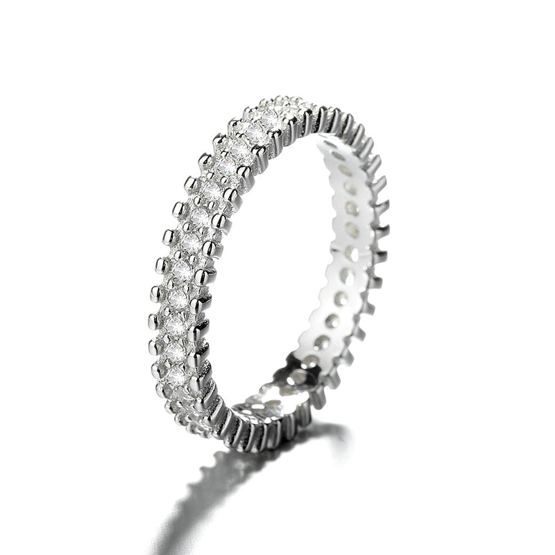 14K White Gold and Swarovski Crystal Eternity Ring