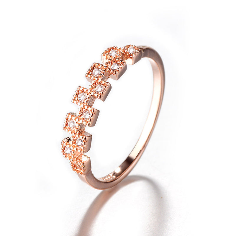 18K Gold Plated Vintage Ring with crystals