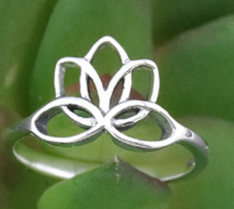 Sterling Silver Lotus Flower Ring