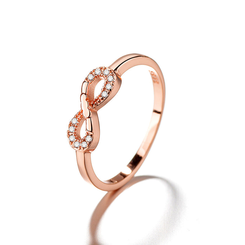 Silver Infinity Crystal Ring