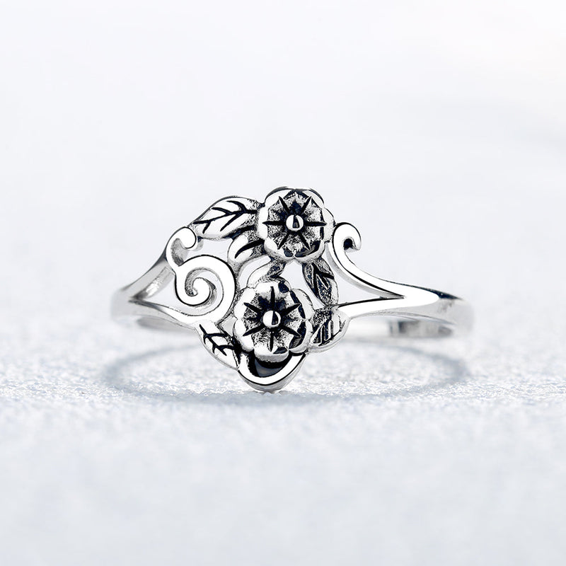 Sterling Silver Artisan Wild Flower Ring