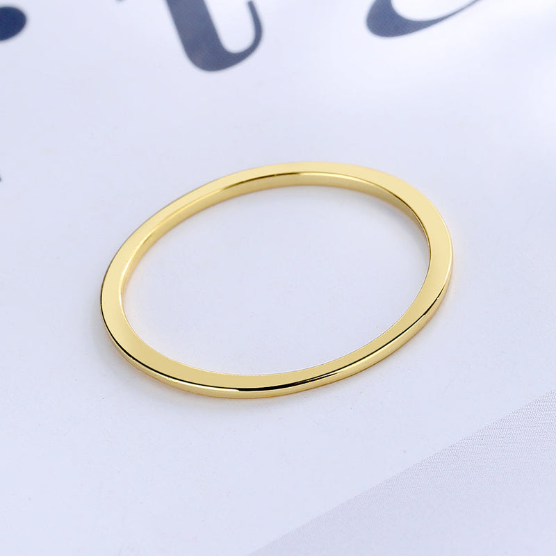 14K Gold and Sterling Silver Thin Band Rings