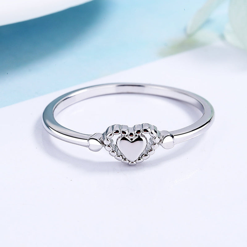 Sterling Silver Double Heart Ring