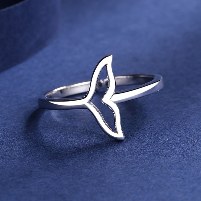 Sterling Silver Adjustable Whale Ring