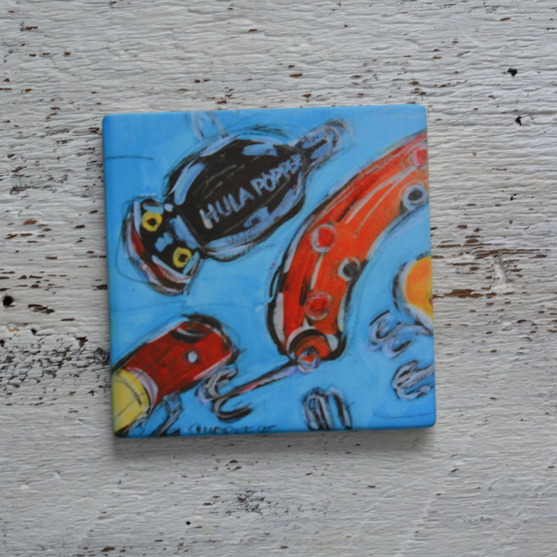 Coaster/ Trivet/ Magnet: Fishing Lures IV