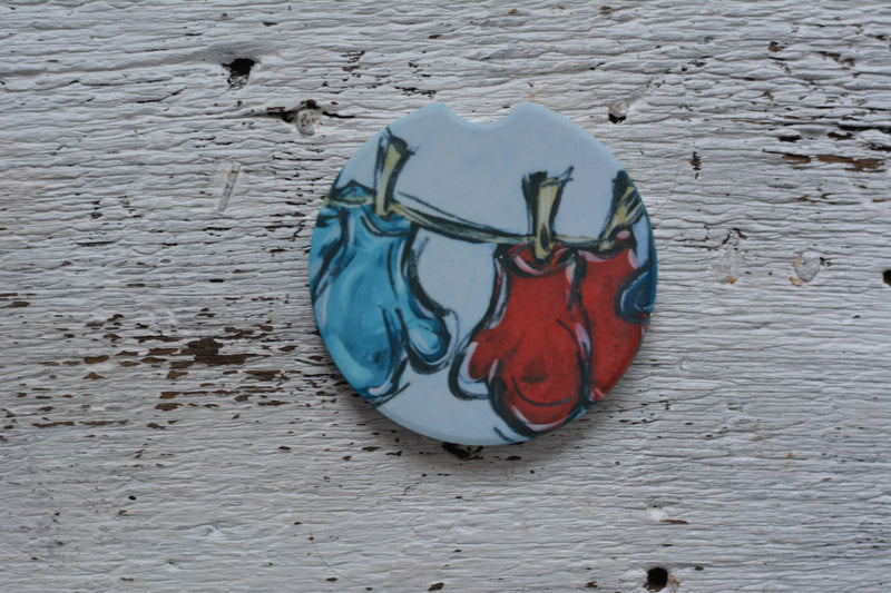 Car Coasters: Vintage Ski's, Mittens, Sleds, and Skates