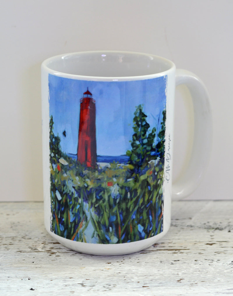 Drinkware - Little Sable Point Lighthouse Mears Michigan.