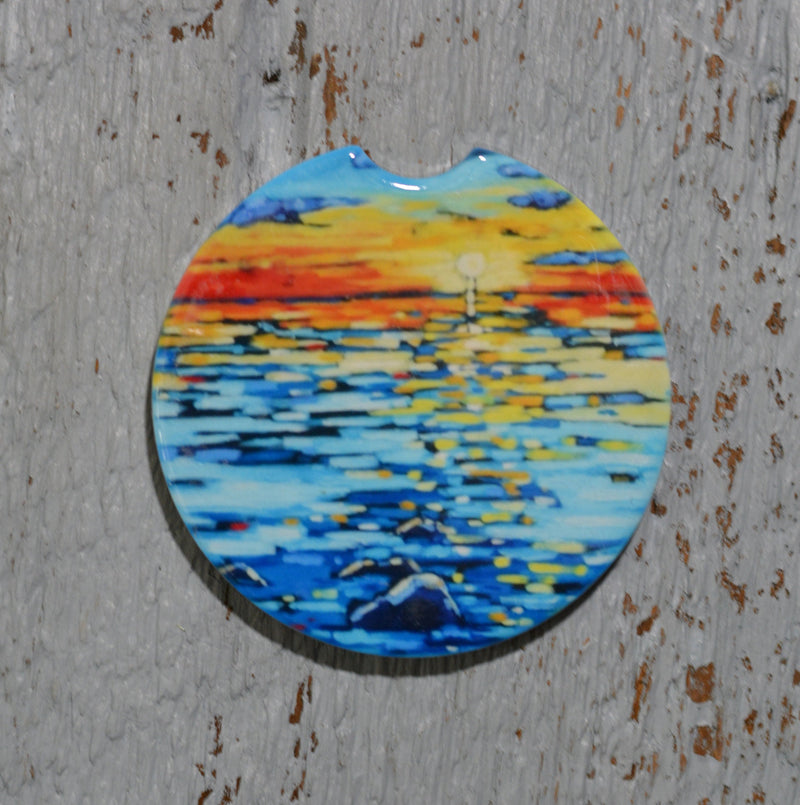 Car Coaster:  Summer Sunset. Artist Christi Dreese