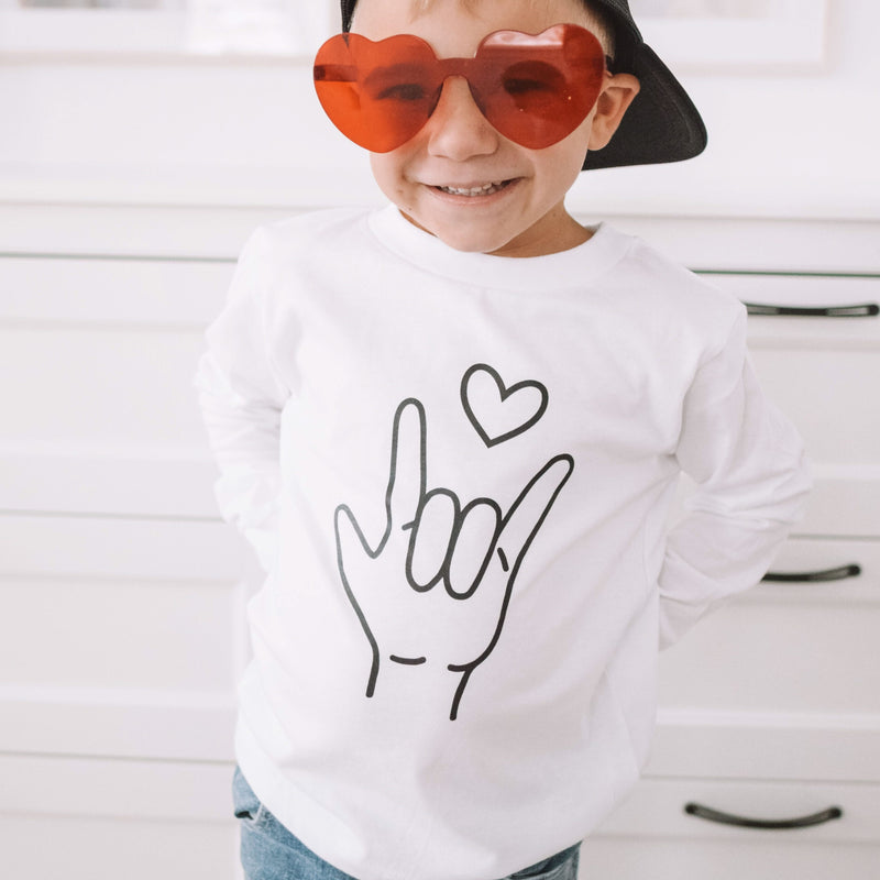 Sign Language - I Love You - Child Long Sleeve Tee