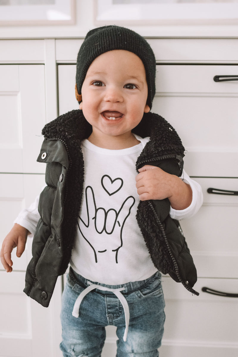 Sign Language - I Love You - Child Long Sleeve Tee