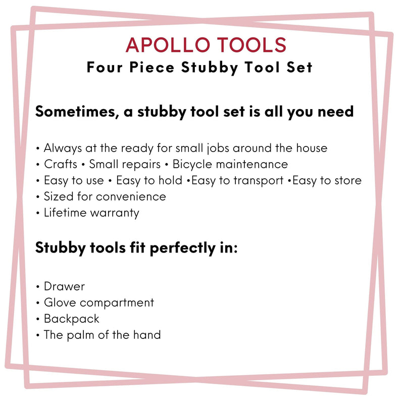Four Piece Stubby Tool Set - DT0240