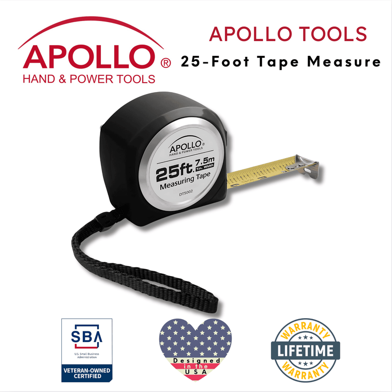 25ft. Tape Measure - Black - DT5002