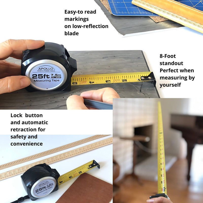 25ft. Tape Measure - Black - DT5002