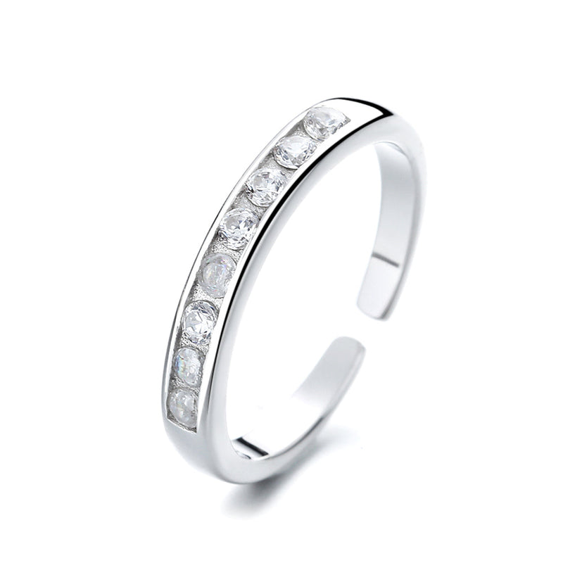 Sterling Silver and 14K Gold Channel-Set Toe Ring