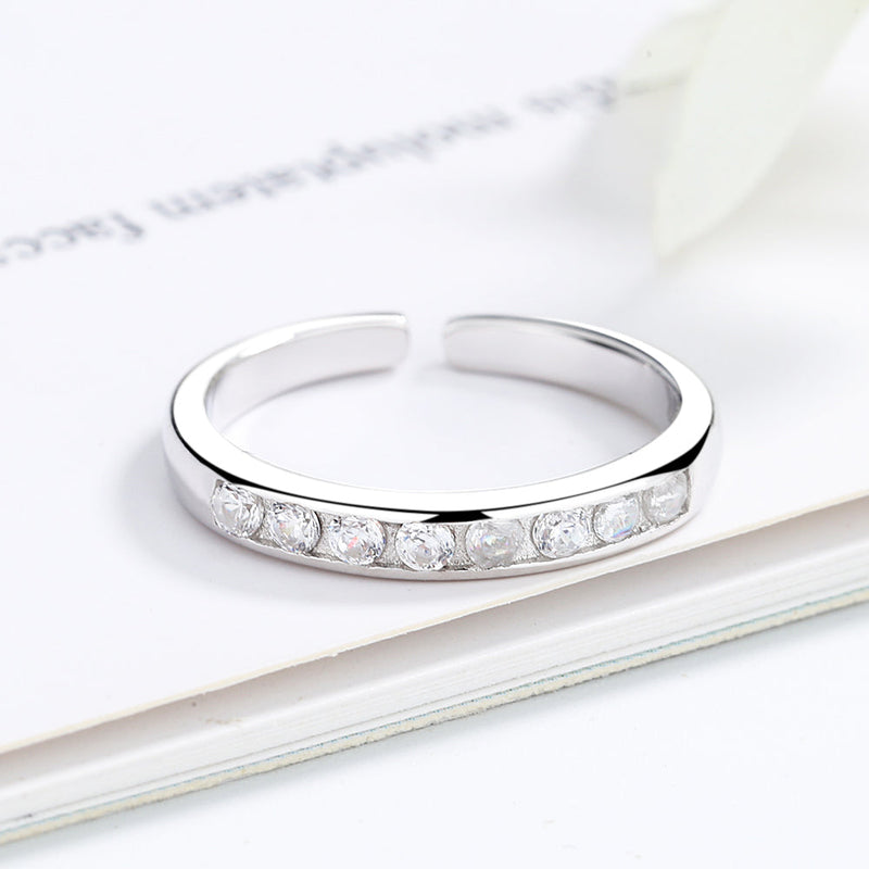 Sterling Silver and 14K Gold Channel-Set Toe Ring