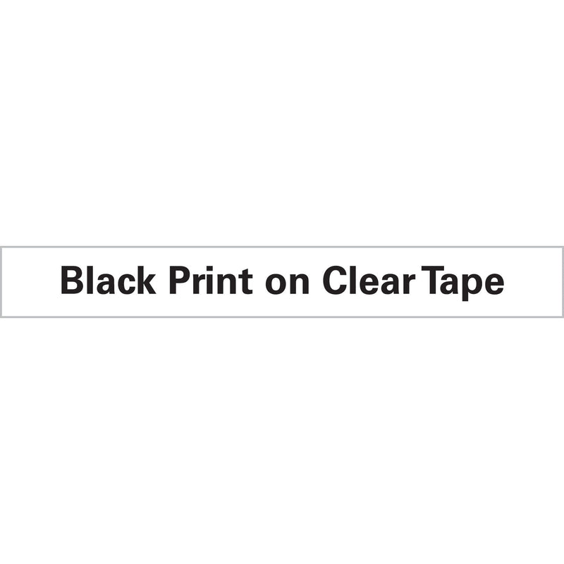 DYMO D1 High-Performance Polyester Removable Label Tape, 0.5" x 23 ft, Black on Clear