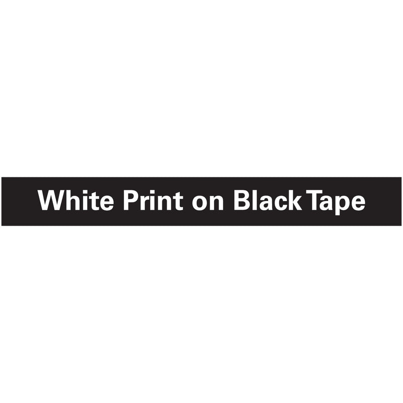 DYMO D1 High-Performance Polyester Removable Label Tape, 0.5" x 23 ft, White on Black