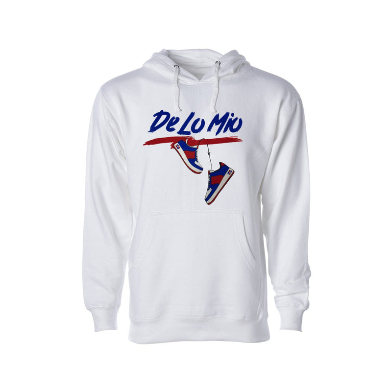 Dominican Phrase De lo mio Printed White Hoodie