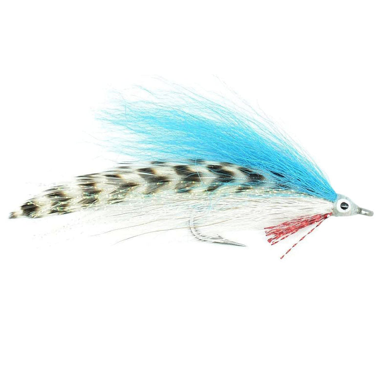 Lefty's Deceiver Saltwater Streamer Blue/White/Grizzly - 4 Flies Size 1/0