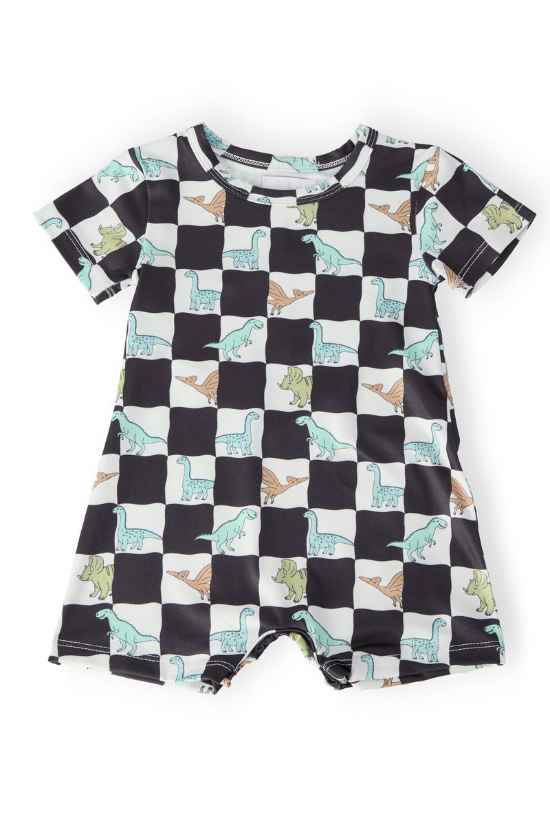 Dino Checkers S/S Shorty One-Piece