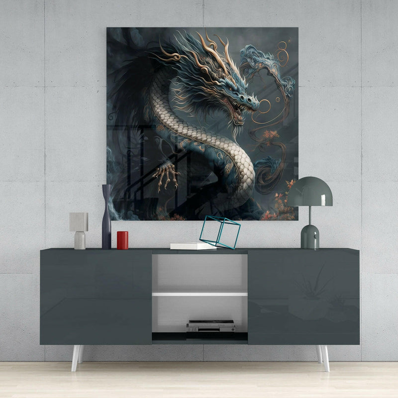 Dragon's Roar Glass Wall Art  || Designers Collection