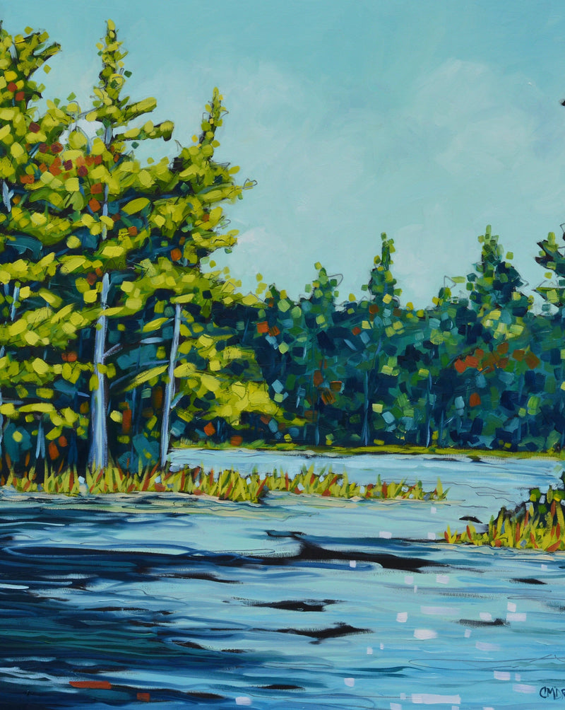 Time to Reflect Lake Print on Paper, Wood Panel Art Print Wall Decor Nature Art Print Artist Christi Dreese