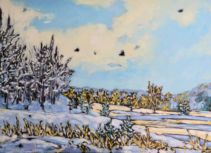 "Winter's Magic" Winter Print on Paper, Wood Panel- Wall Art Home Decor