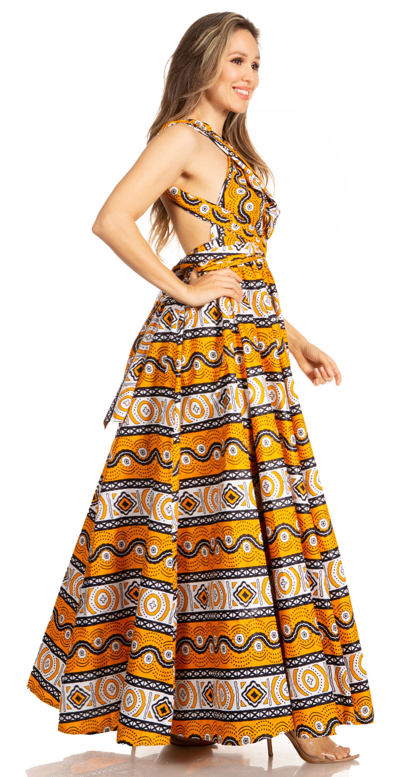 Sakkas Sandy Sexy Backless Year Around Long Maxi Infinity Dress Many Ways To Wear