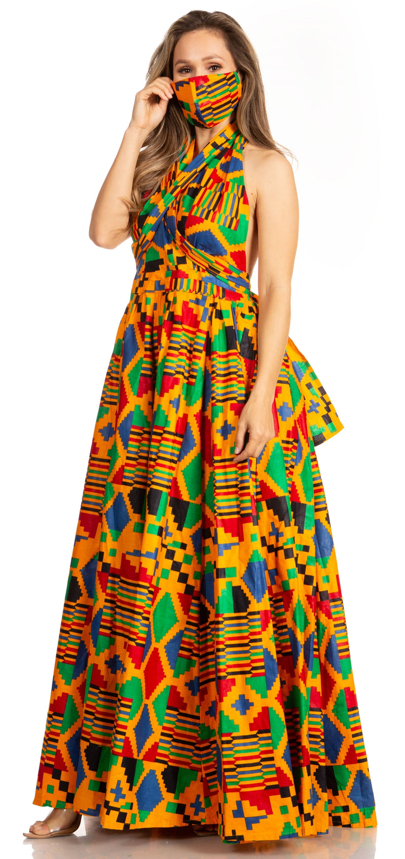Sakkas Sandy Sexy Backless Year Around Long Maxi Infinity Dress Many Ways To Wear