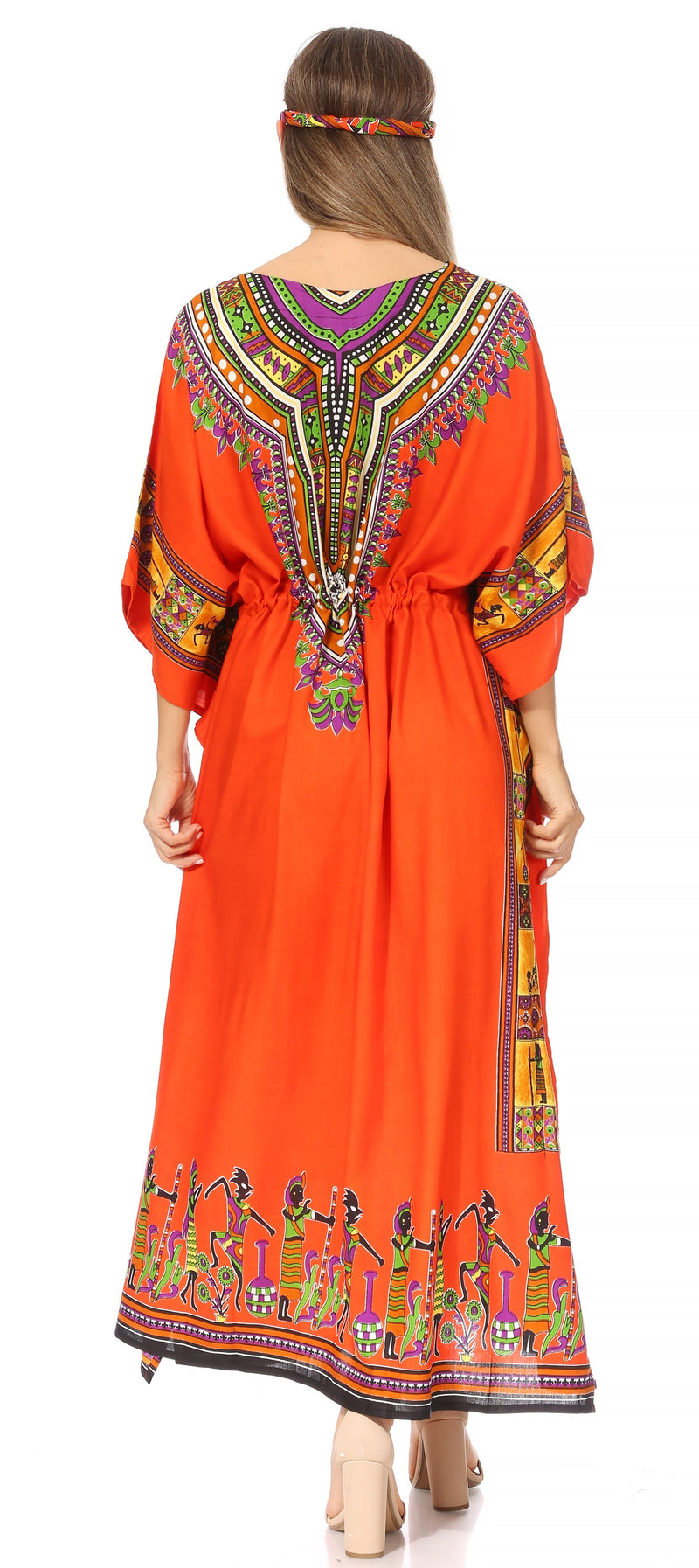 Sakkas Mera Women's Long Loose Short Sleeve Summer Casual Caftan Kaftan Dress - Buy One, Get One 50% Off