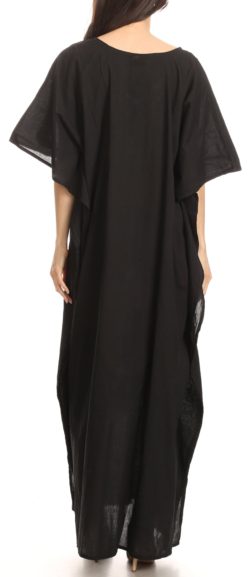 Sakkas Favi Womens Casual Long Maxi Dress Caftan Cover Up Loungewear in Rayon