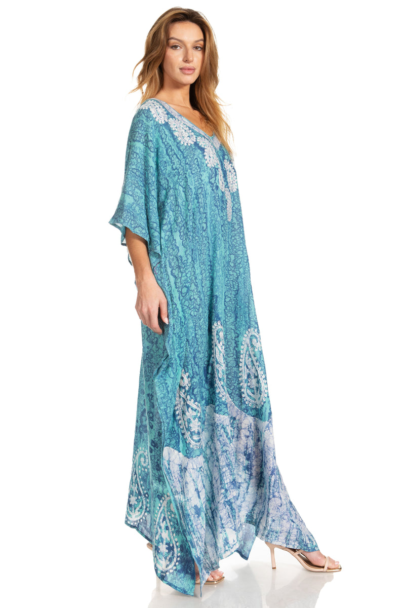 Sakkas Tacy Women's Boho Summer Maxi Dress for Casual or Lounge Wear