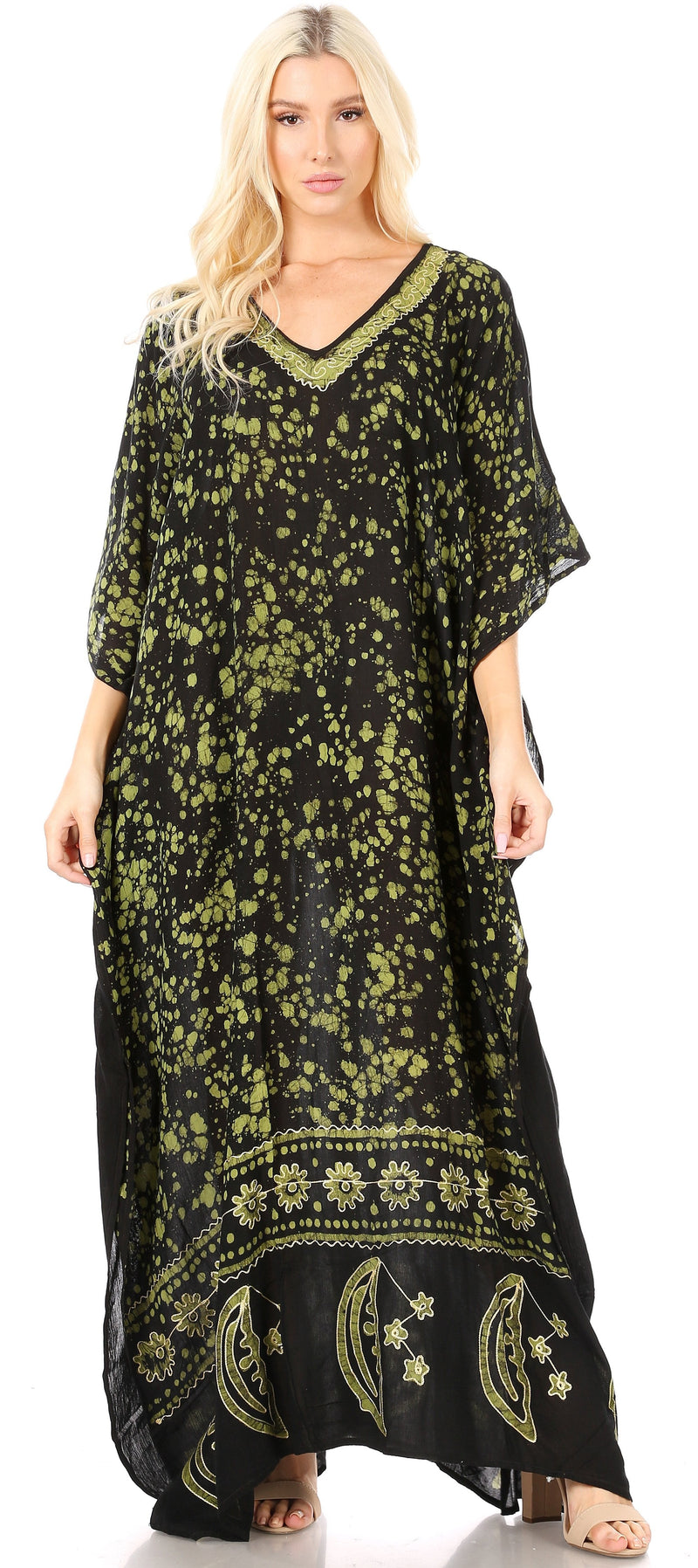 Sakkas Tacy Women's Boho Summer Maxi Dress for Casual or Lounge Wear