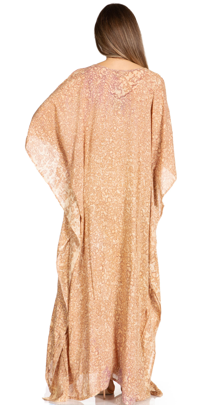 Sakkas Catia Women's Boho-Style Long Maxi Caftan for Lounging and Casual Wear