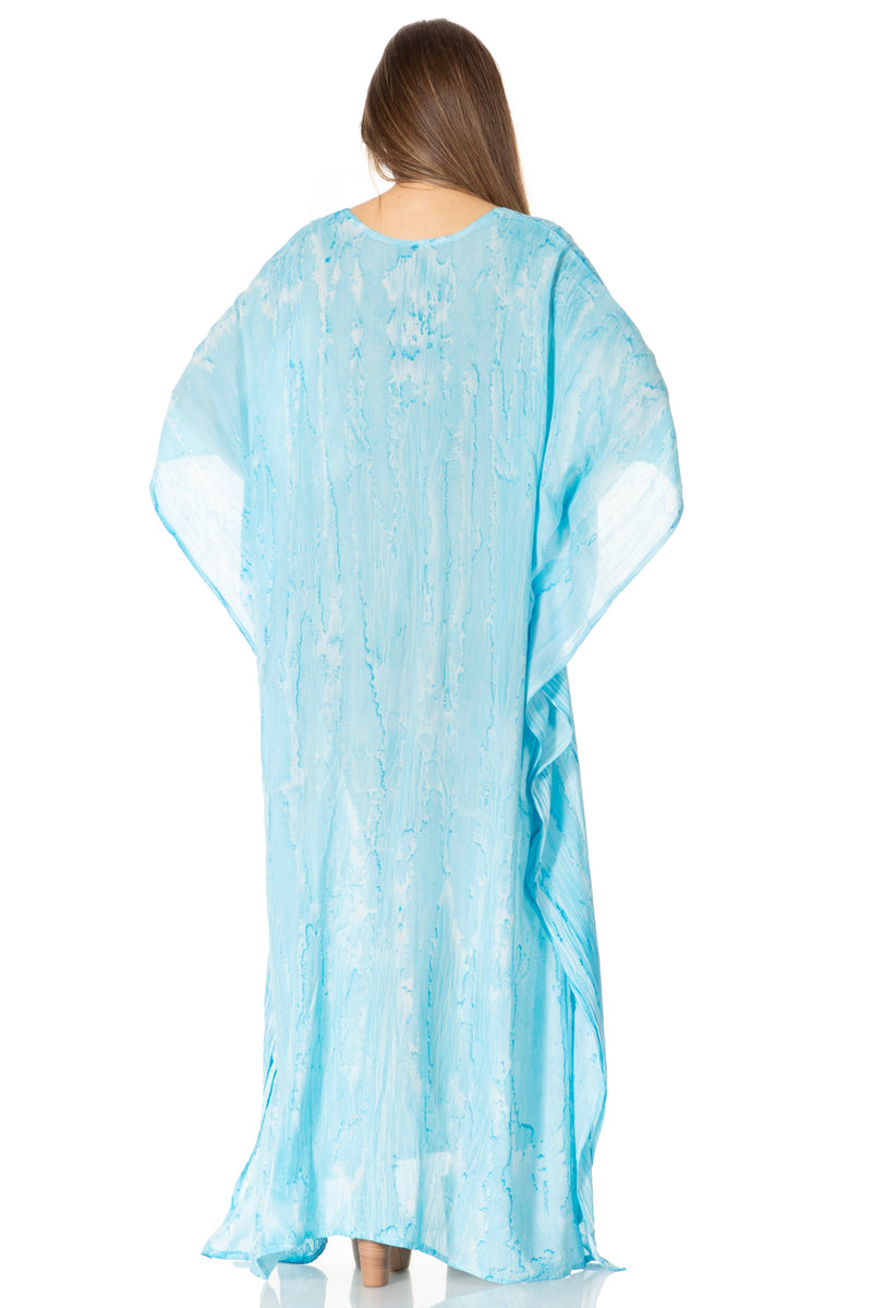 Sakkas Catia Women's Boho-Style Long Maxi Caftan for Lounging and Casual Wear